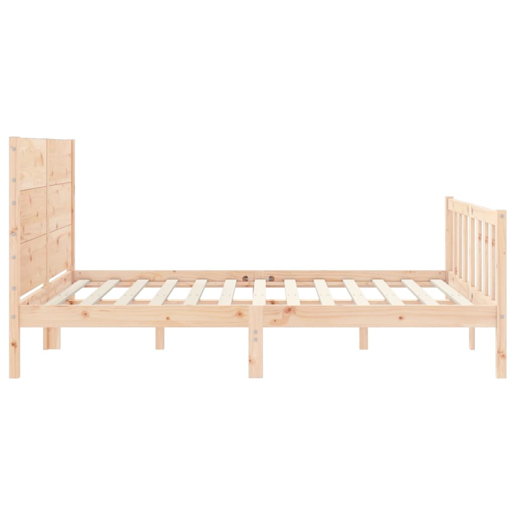 Bed Frame without Mattress 160x200 cm Solid Wood Pine