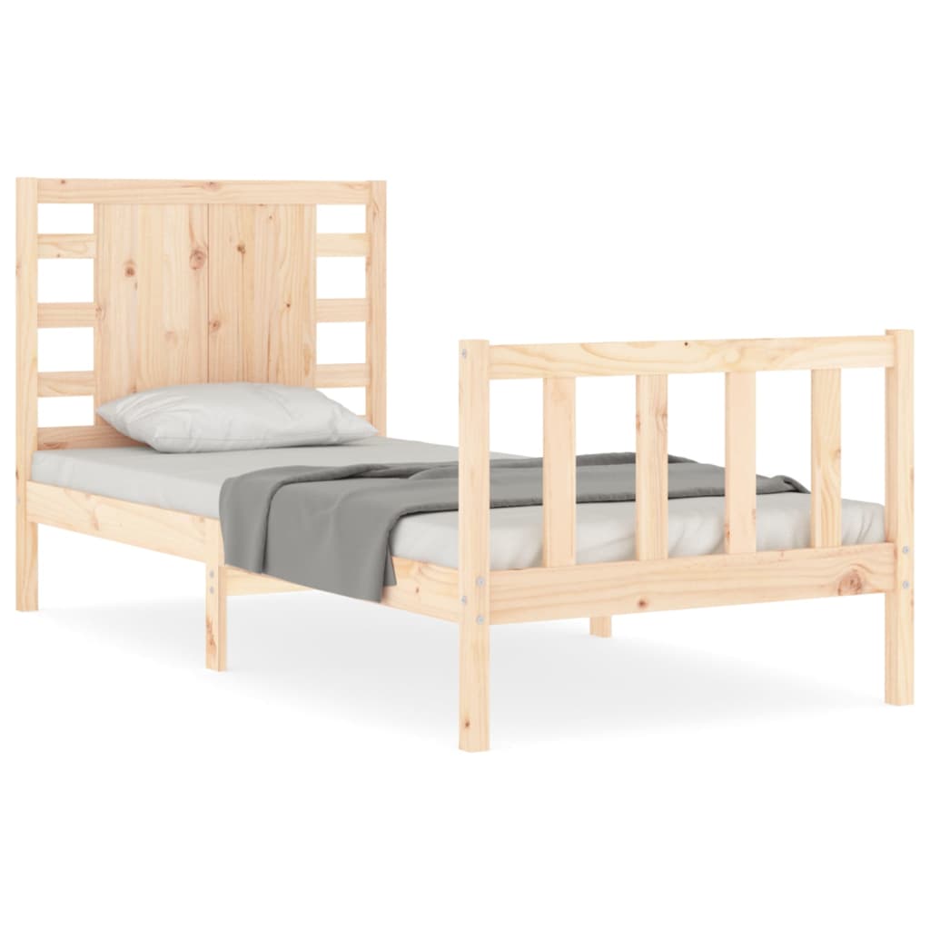 Bed Frame without Mattress Small Single Solid Wood Pine