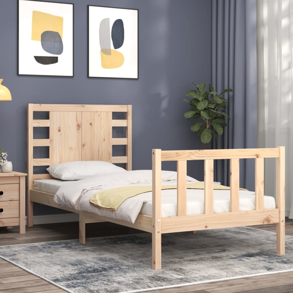 Bed Frame without Mattress Small Single Solid Wood Pine