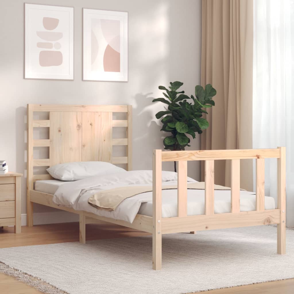 Bed Frame without Mattress Small Single Solid Wood Pine
