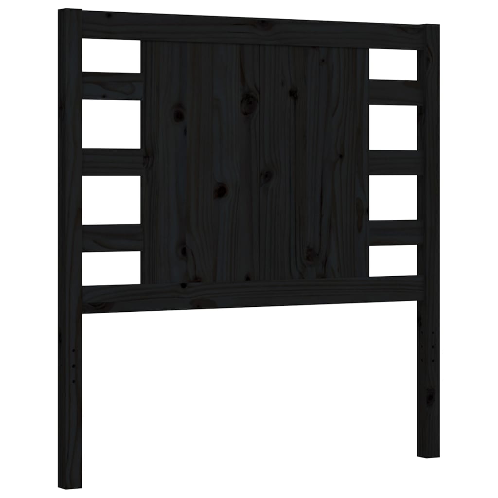 Bed Frame without Mattress Black Small Single Solid Wood Pine