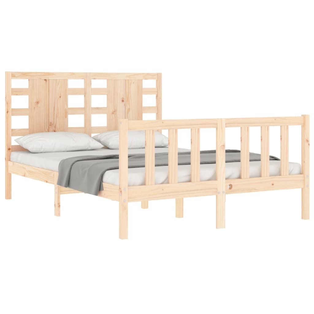 Bed Frame without Mattress Small Double Solid Wood Pine