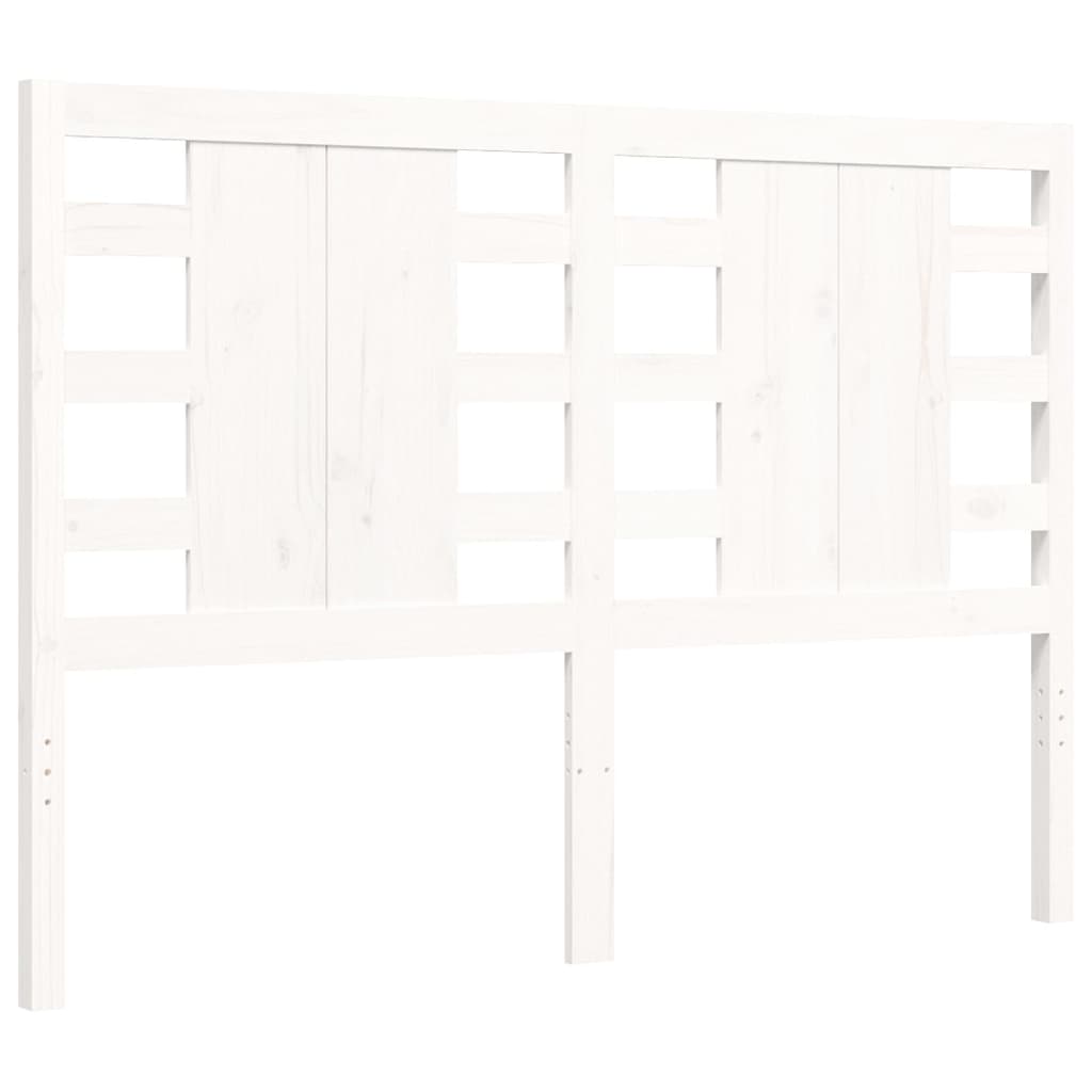 Bed Frame without Mattress White Small Double Solid Wood Pine