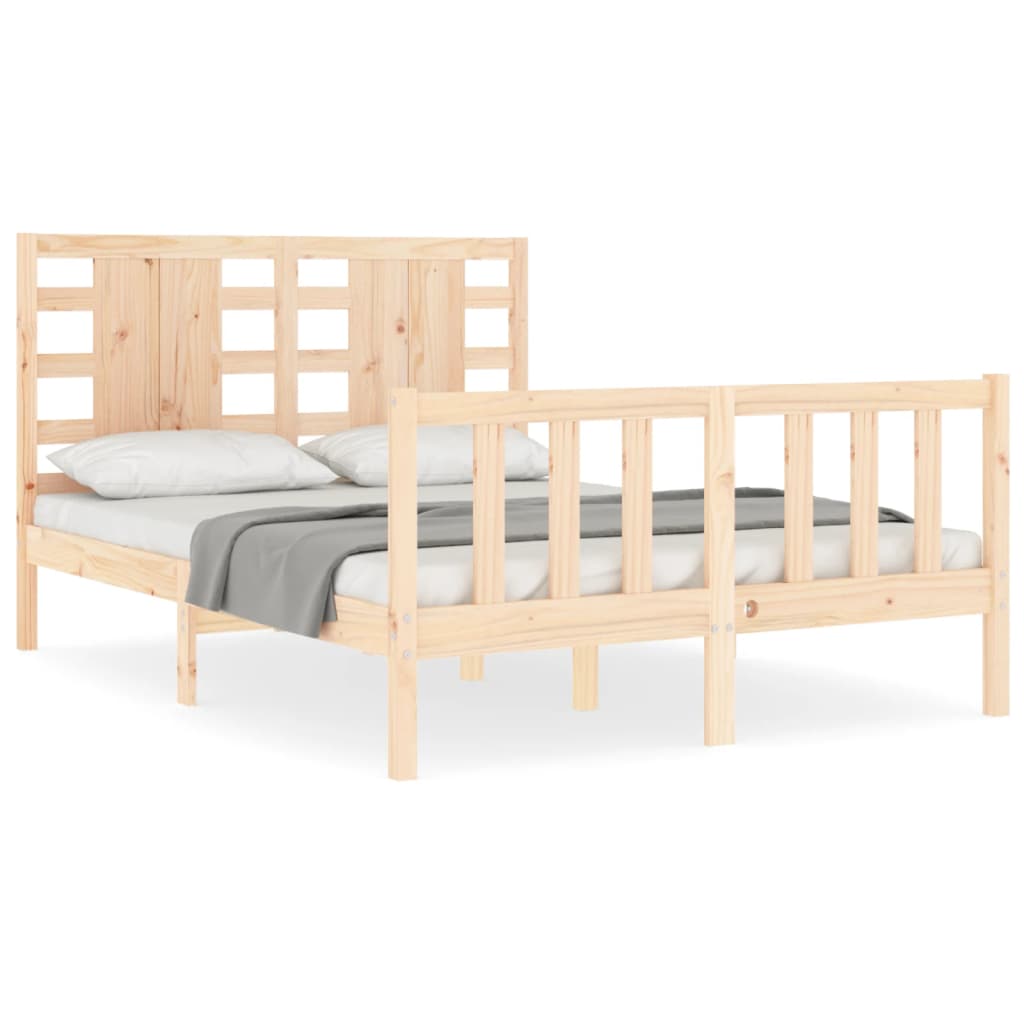 Bed Frame without Mattress 120x200 cm Solid Wood Pine