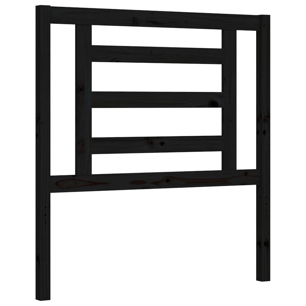 Bed Frame without Mattress Black Small Single Solid Wood Pine