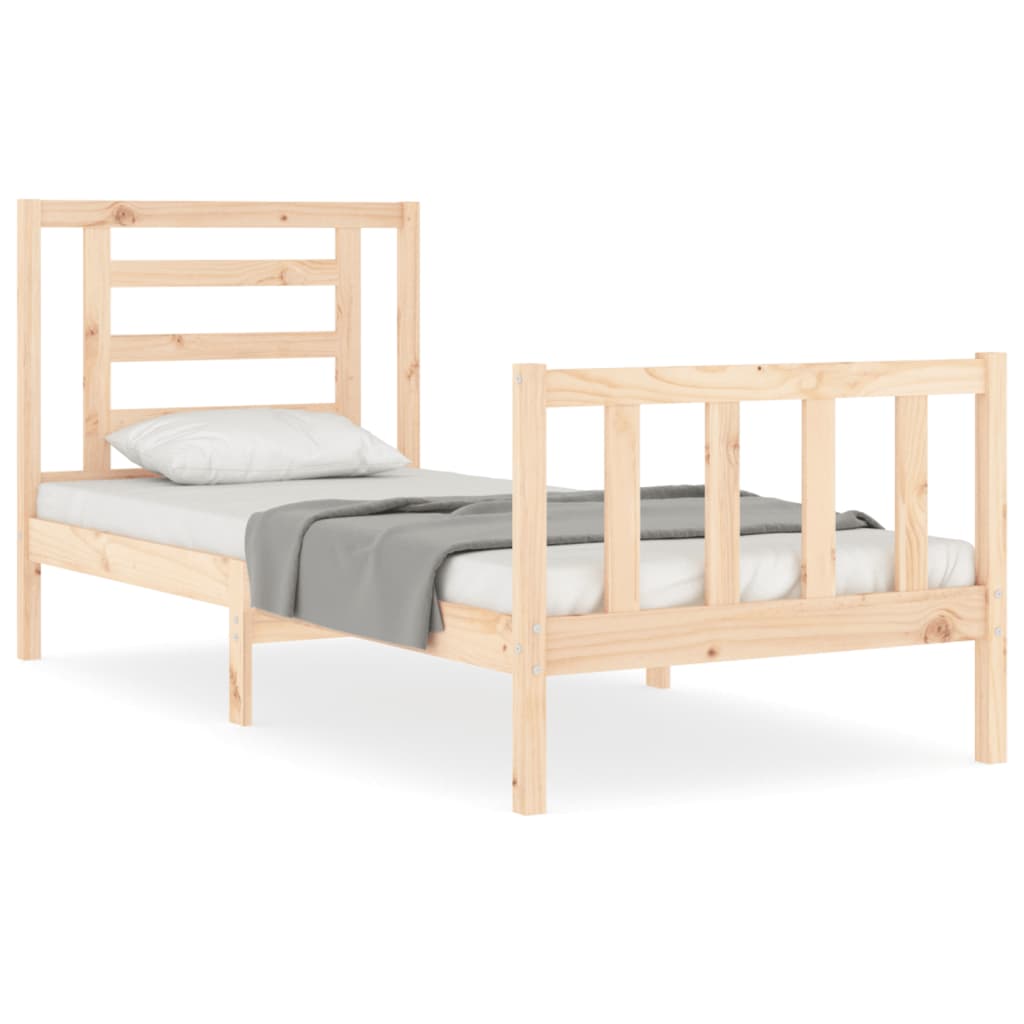 Bed Frame without Mattress Single Solid Wood Pine