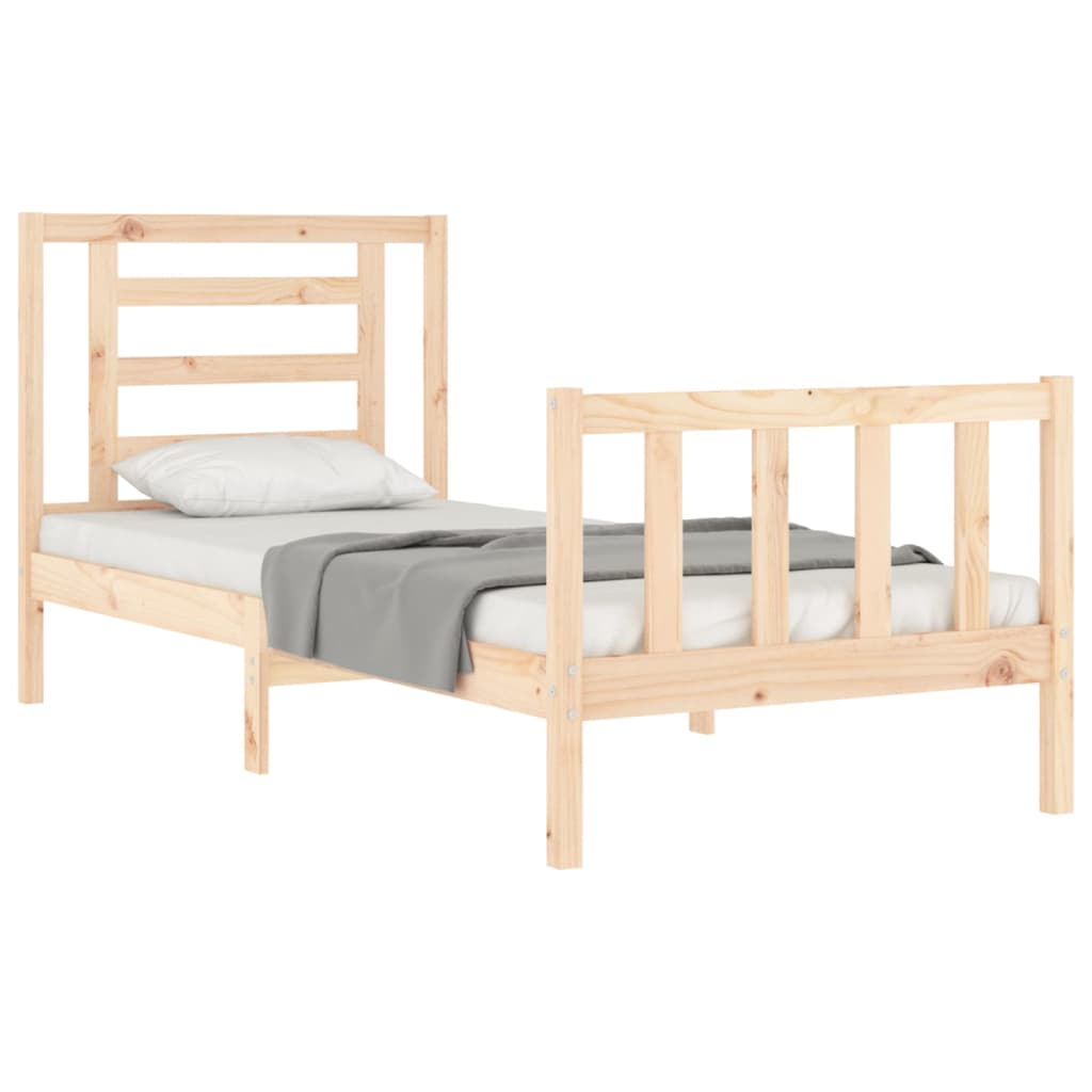 Bed Frame without Mattress Single Solid Wood Pine