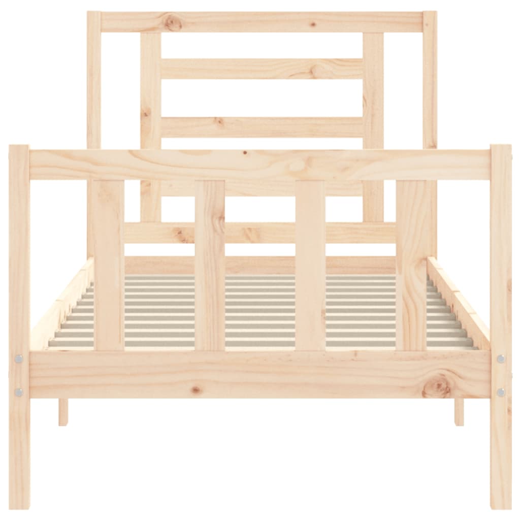 Bed Frame without Mattress Single Solid Wood Pine