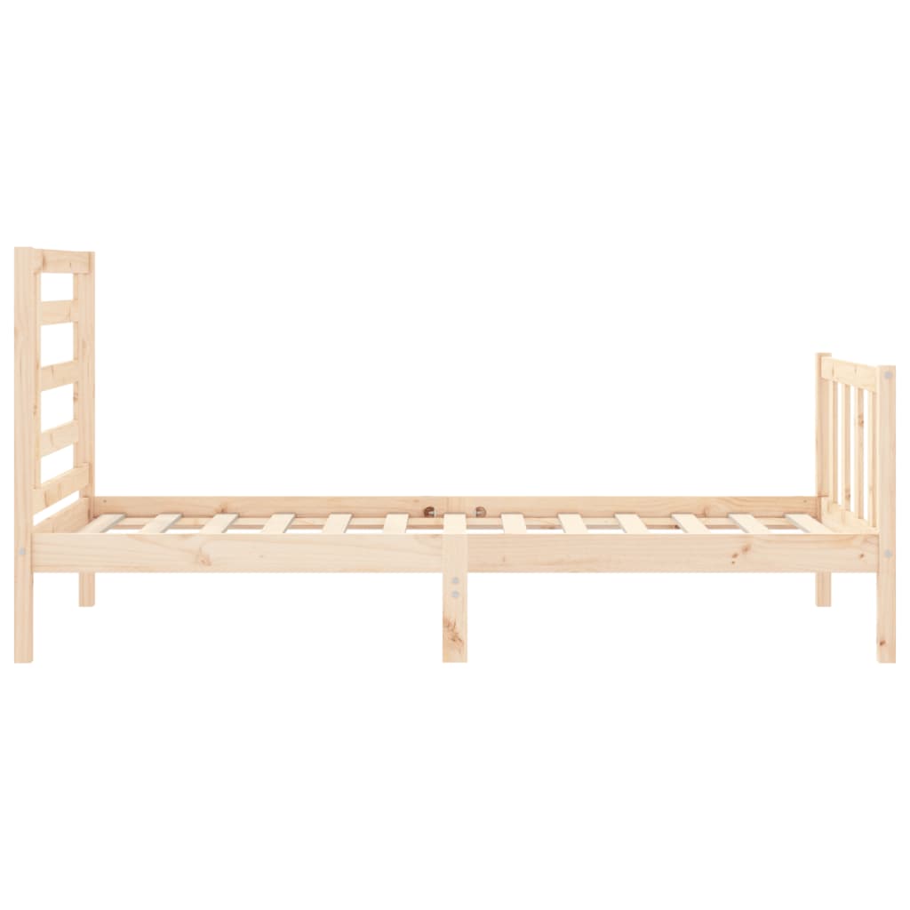 Bed Frame without Mattress Single Solid Wood Pine