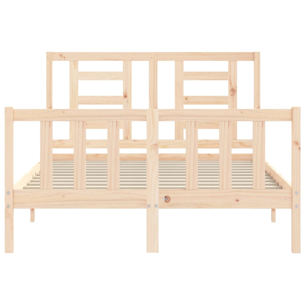 Bed Frame without Mattress 140x190 cm Solid Wood Pine