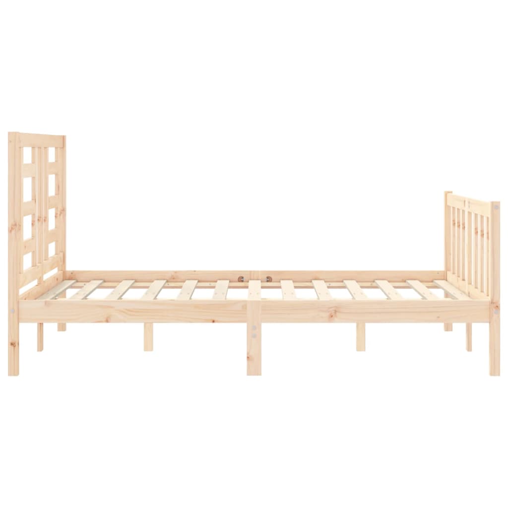 Bed Frame without Mattress 140x190 cm Solid Wood Pine