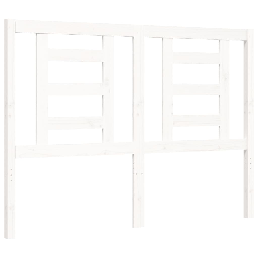 Bed Frame without Mattress White 140x190 cm Solid Wood Pine
