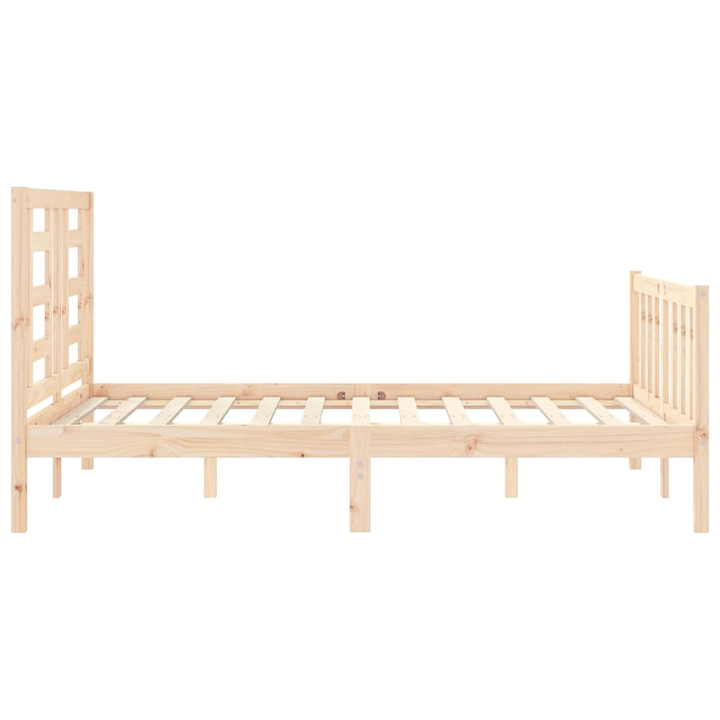 Bed Frame without Mattress 140x200 cm Solid Wood Pine
