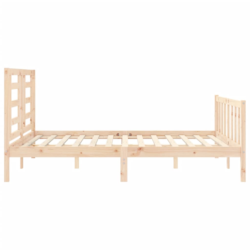 Bed Frame without Mattress King Size Solid Wood Pine