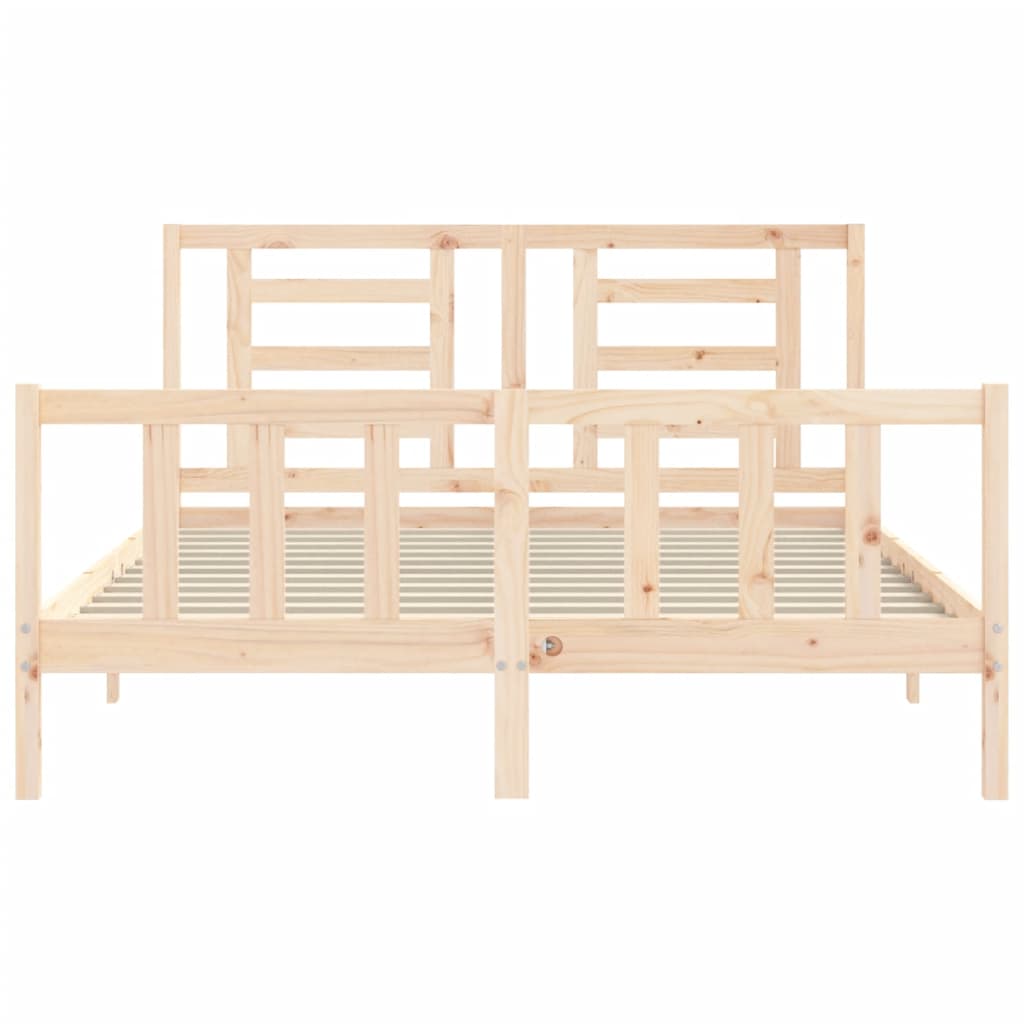 Bed Frame without Mattress 160x200 cm Solid Wood Pine