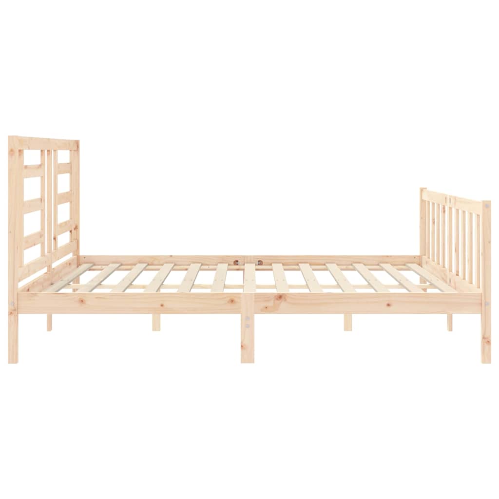 Bed Frame without Mattress 200x200 cm Solid Wood Pine