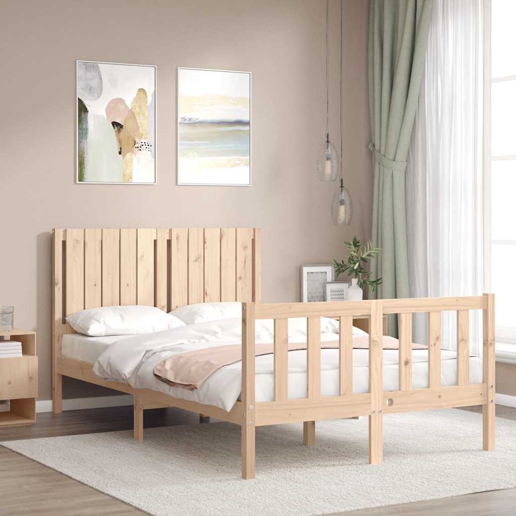 Bed Frame without Mattress Small Double Solid Wood Pine