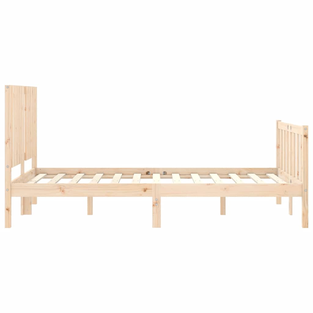 Bed Frame without Mattress Small Double Solid Wood Pine
