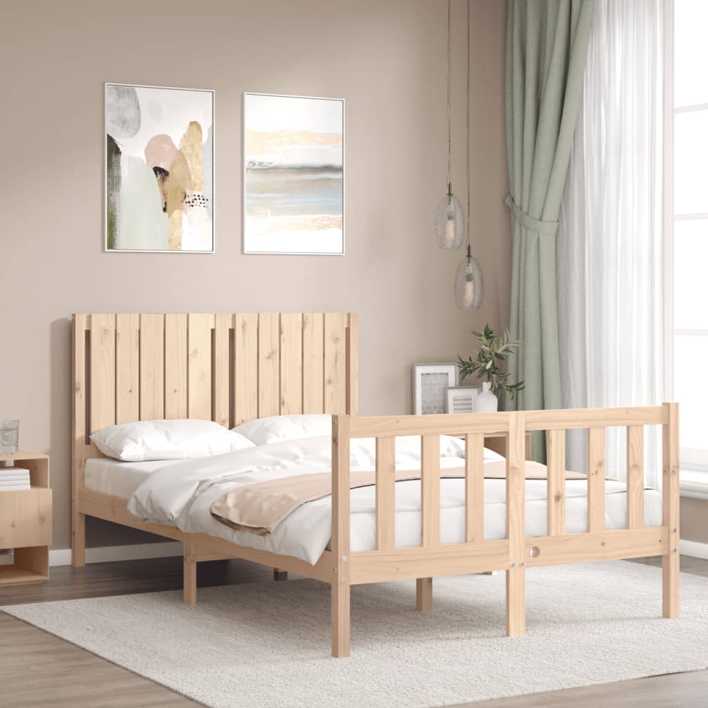Bed Frame without Mattress 120x200 cm Solid Wood Pine