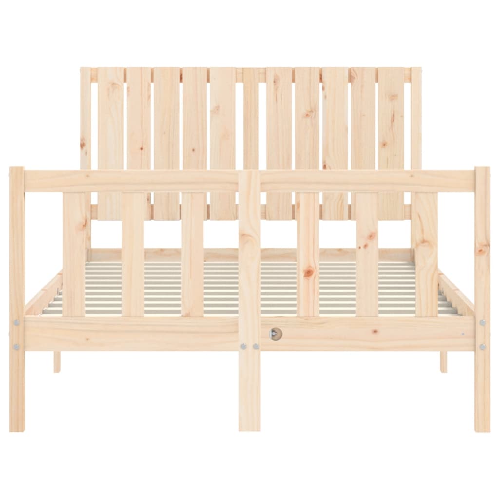 Bed Frame without Mattress 120x200 cm Solid Wood Pine