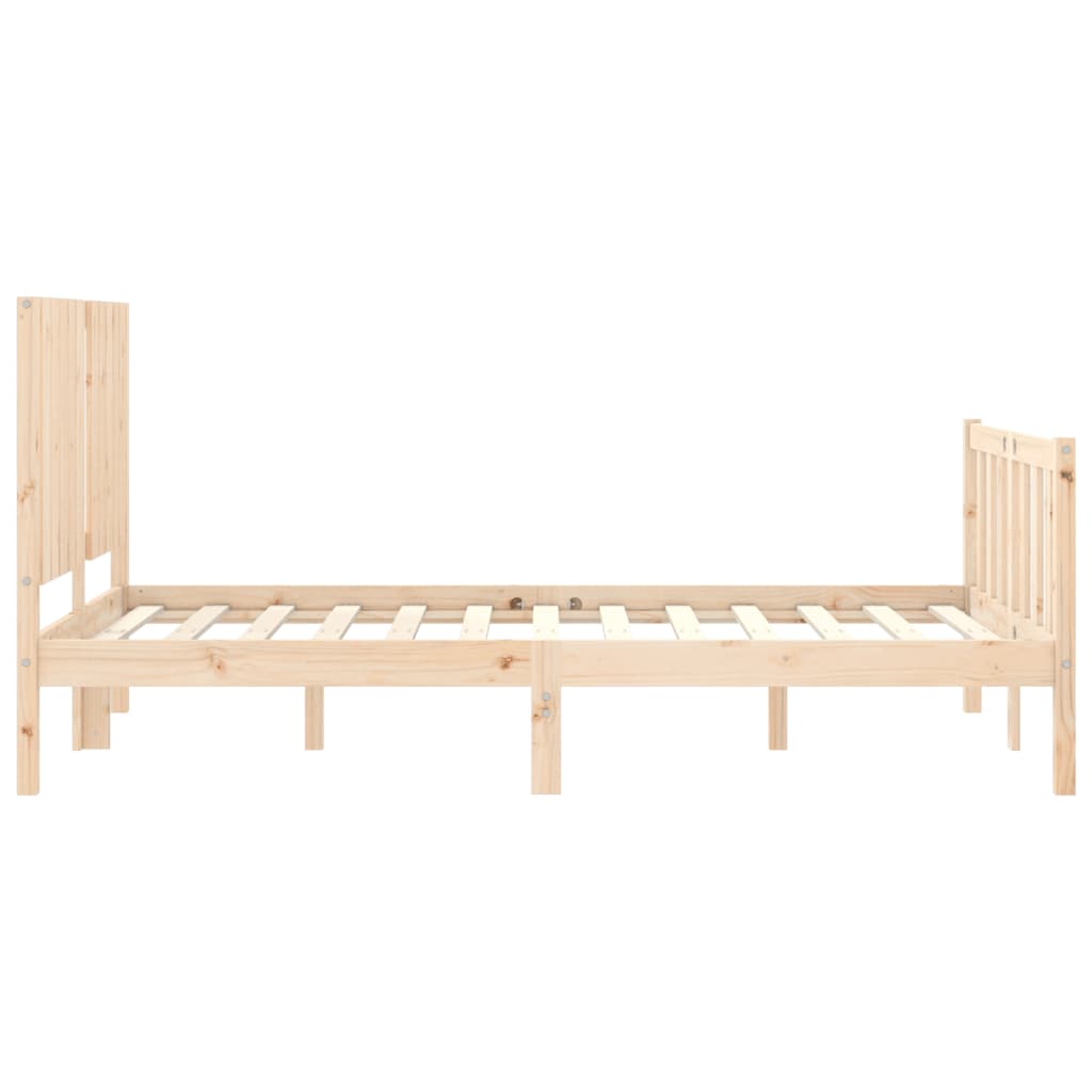Bed Frame without Mattress 120x200 cm Solid Wood Pine