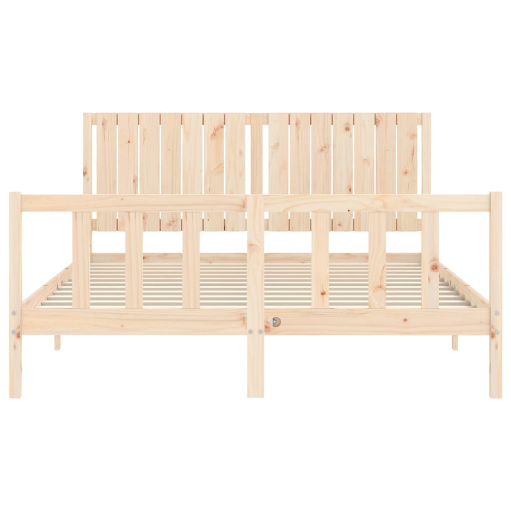 Bed Frame without Mattress 160x200 cm Solid Wood Pine