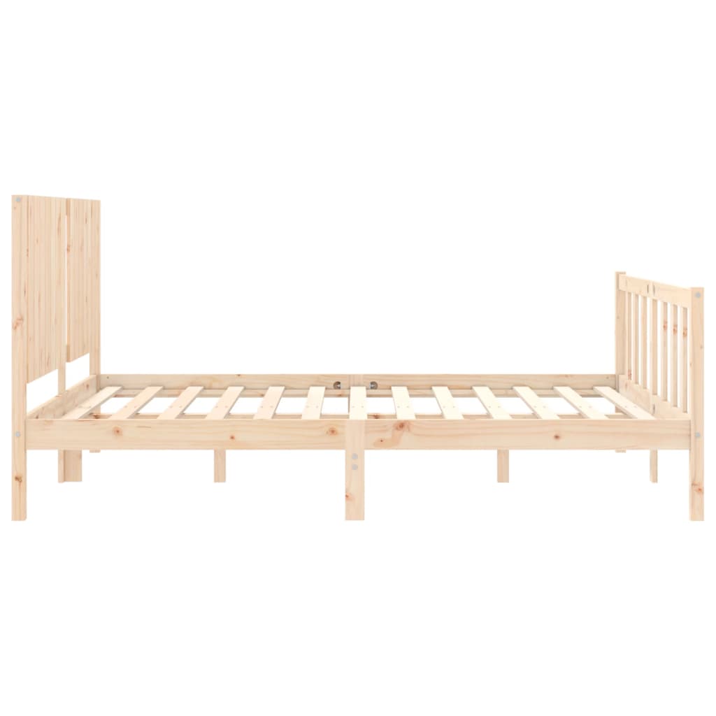 Bed Frame without Mattress 160x200 cm Solid Wood Pine