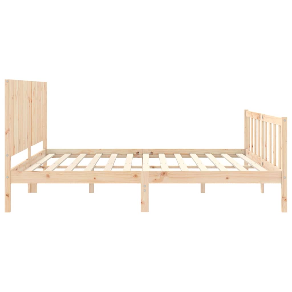 Bed Frame without Mattress Super King Size Solid Wood Pine