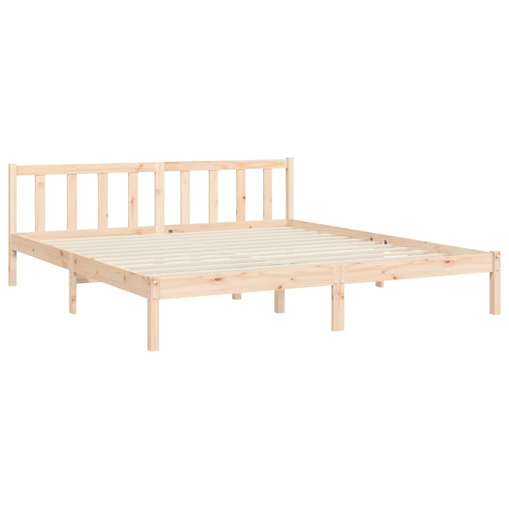 Bed Frame without Mattress Super King Size Solid Wood Pine