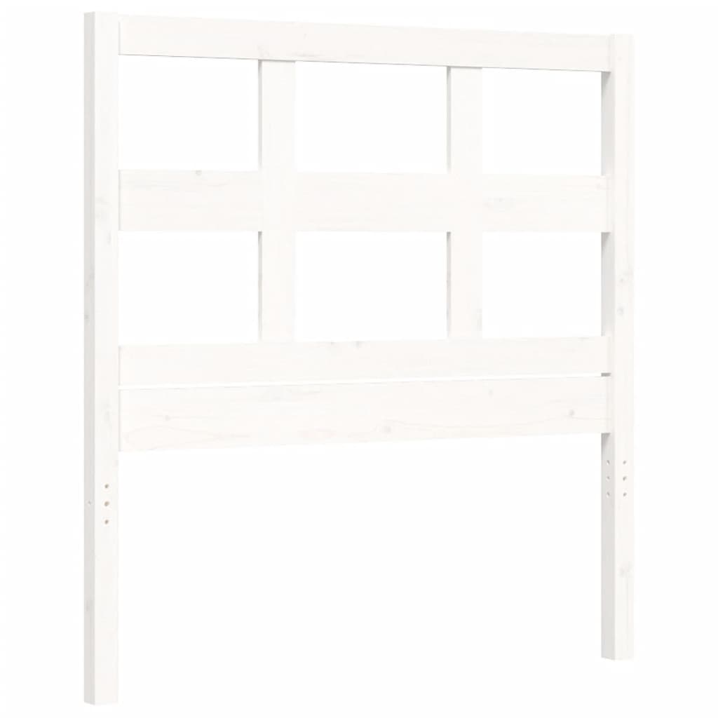 Bed Frame without Mattress White Small Single Solid Wood Pine