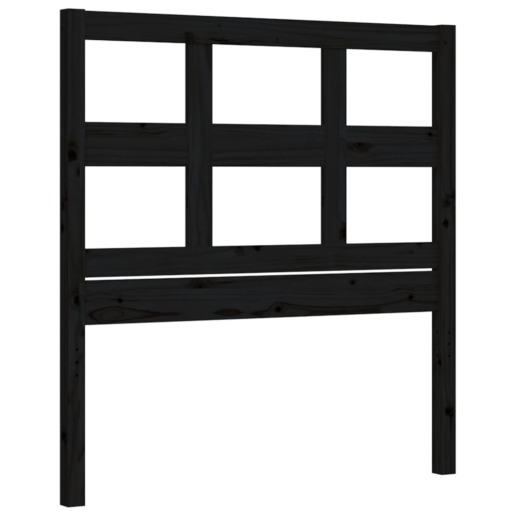 Bed Frame without Mattress Black Small Single Solid Wood Pine