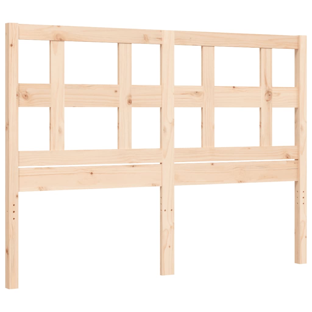 Bed Frame without Mattress Double Solid Wood Pine
