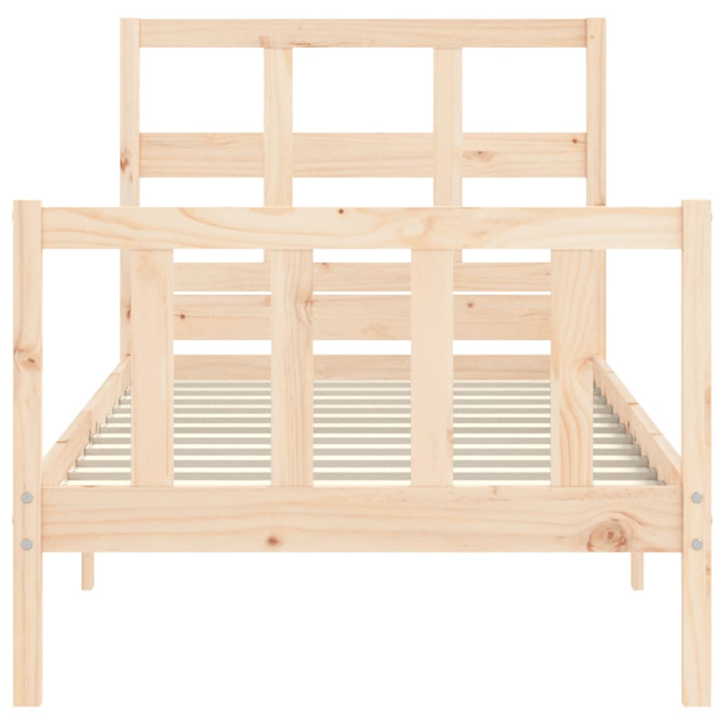 Bed Frame without Mattress 90x200 cm Solid Wood Pine