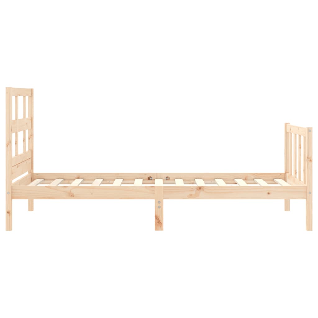 Bed Frame without Mattress 90x200 cm Solid Wood Pine