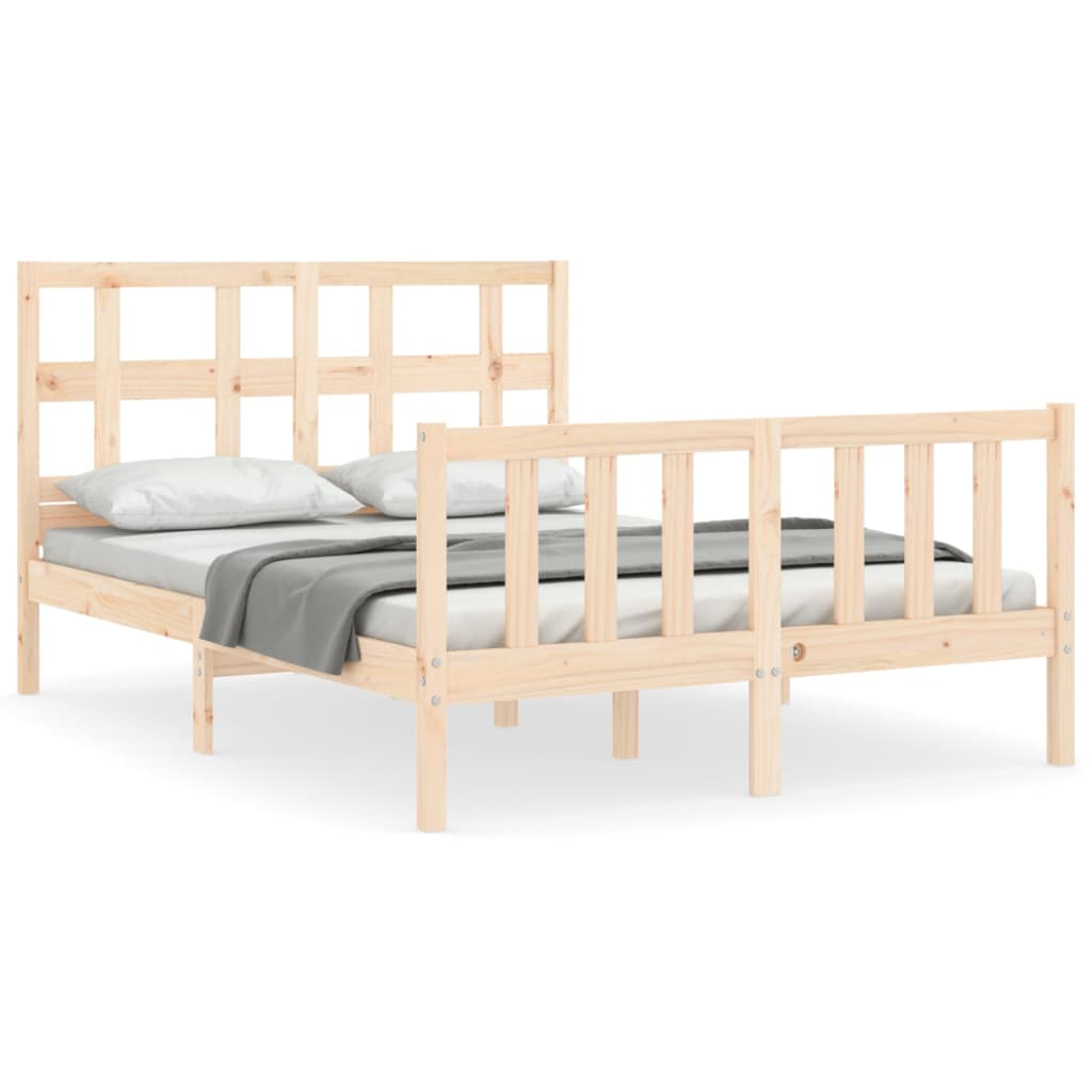 Bed Frame without Mattress 120x200 cm Solid Wood Pine