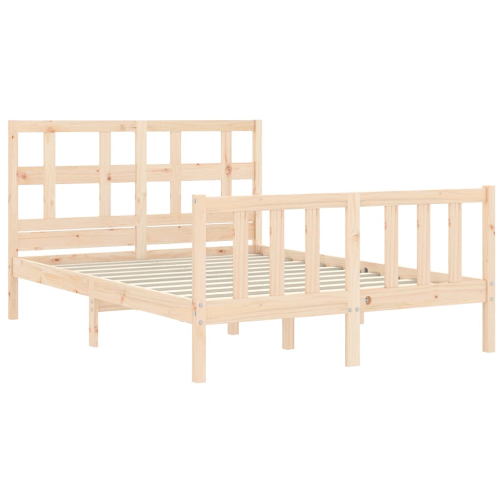 Bed Frame without Mattress 120x200 cm Solid Wood Pine