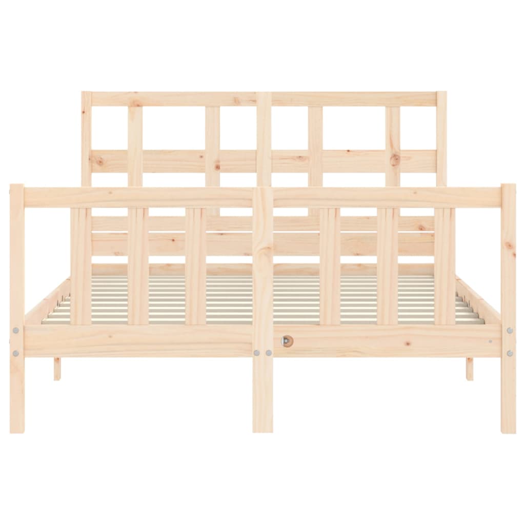 Bed Frame without Mattress 120x200 cm Solid Wood Pine