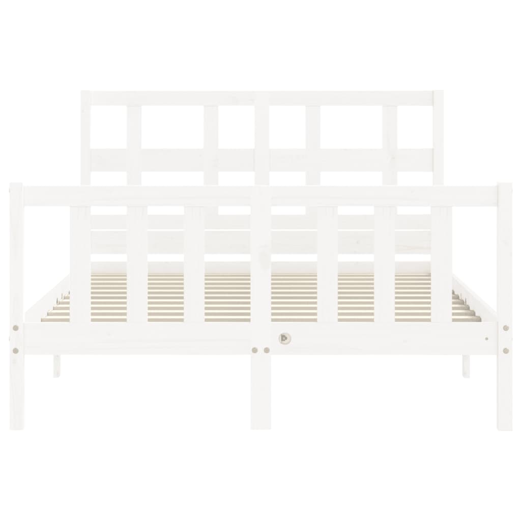 Bed Frame without Mattress White 120x200 cm Solid Wood Pine