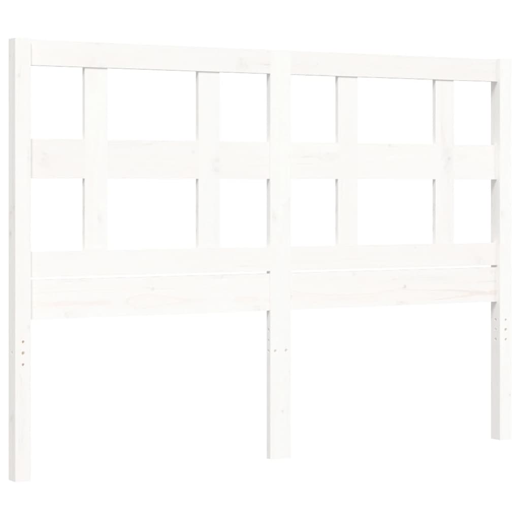 Bed Frame without Mattress White 120x200 cm Solid Wood Pine