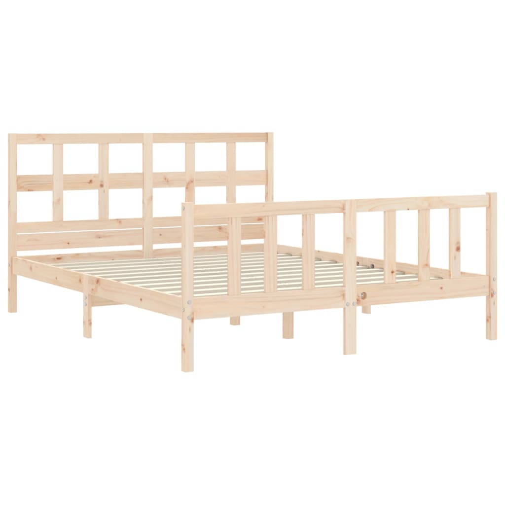 Bed Frame without Mattress 160x200 cm Solid Wood Pine