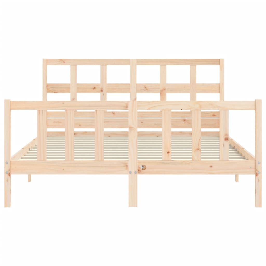 Bed Frame without Mattress 160x200 cm Solid Wood Pine