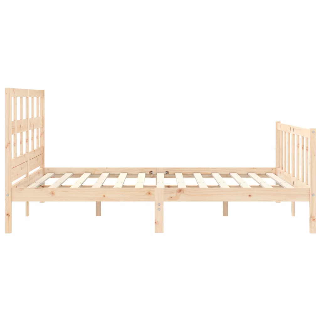 Bed Frame without Mattress 160x200 cm Solid Wood Pine