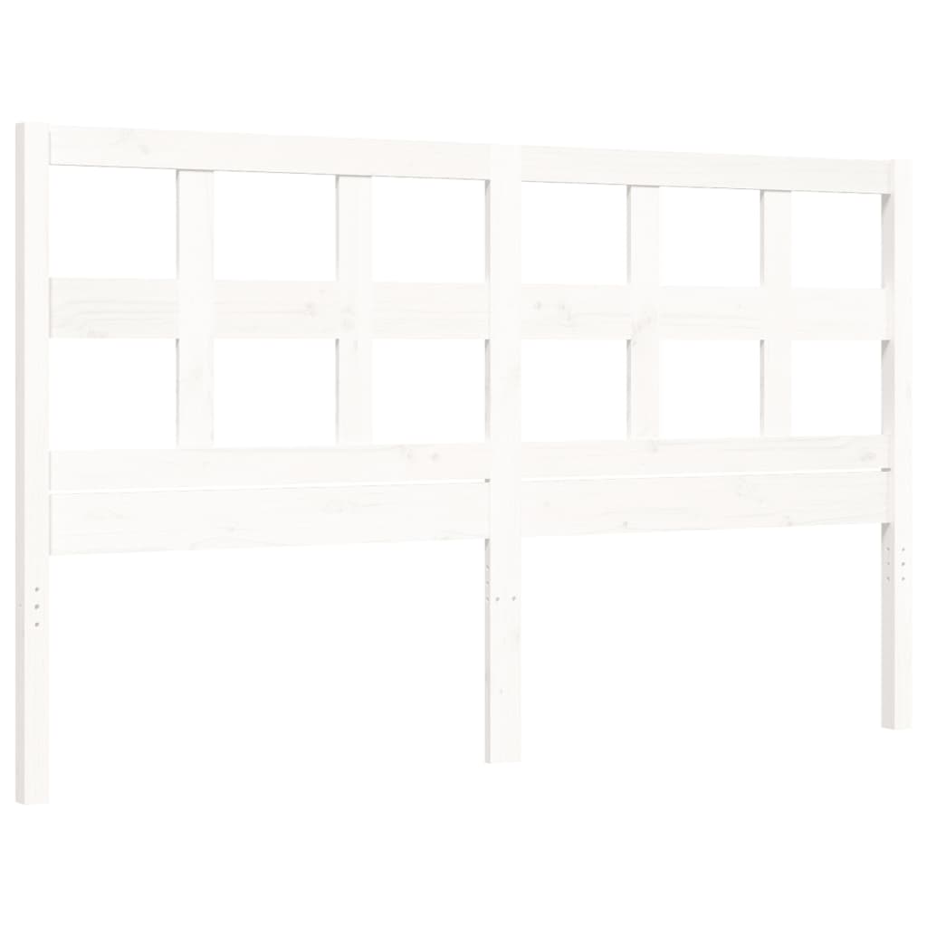 Bed Frame without Mattress White 160x200 cm Solid Wood Pine