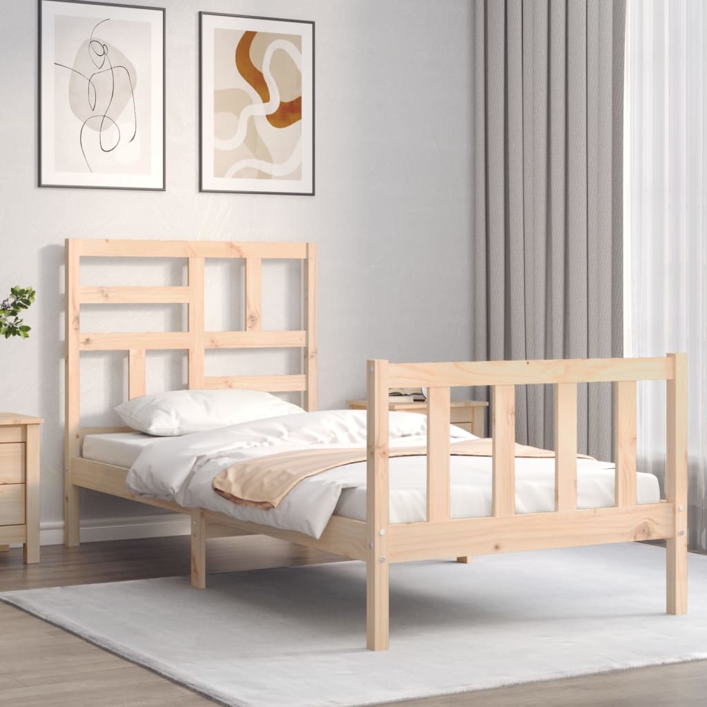 Bed Frame without Mattress Small Single Solid Wood Pine