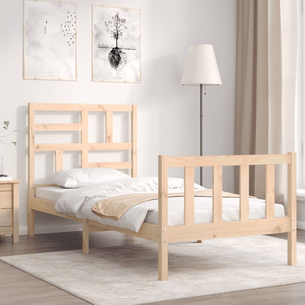 Bed Frame without Mattress Small Single Solid Wood Pine