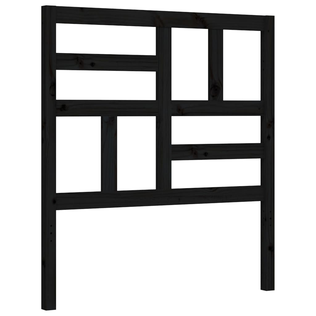Bed Frame without Mattress Black Small Single Solid Wood Pine