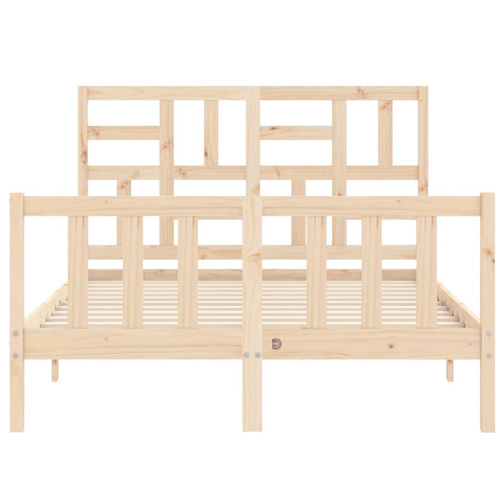 Bed Frame without Mattress 140x190 cm Solid Wood Pine