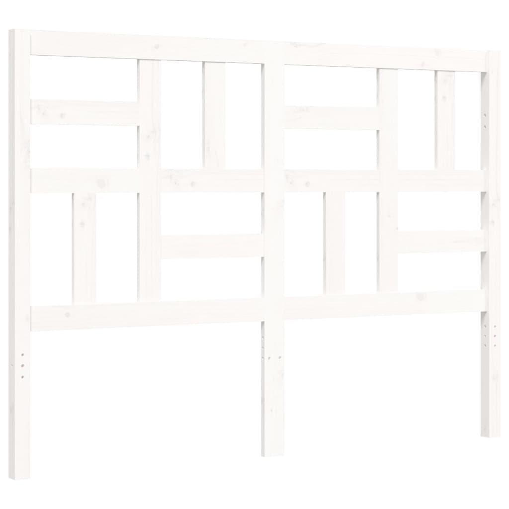 Bed Frame without Mattress White 140x190 cm Solid Wood Pine