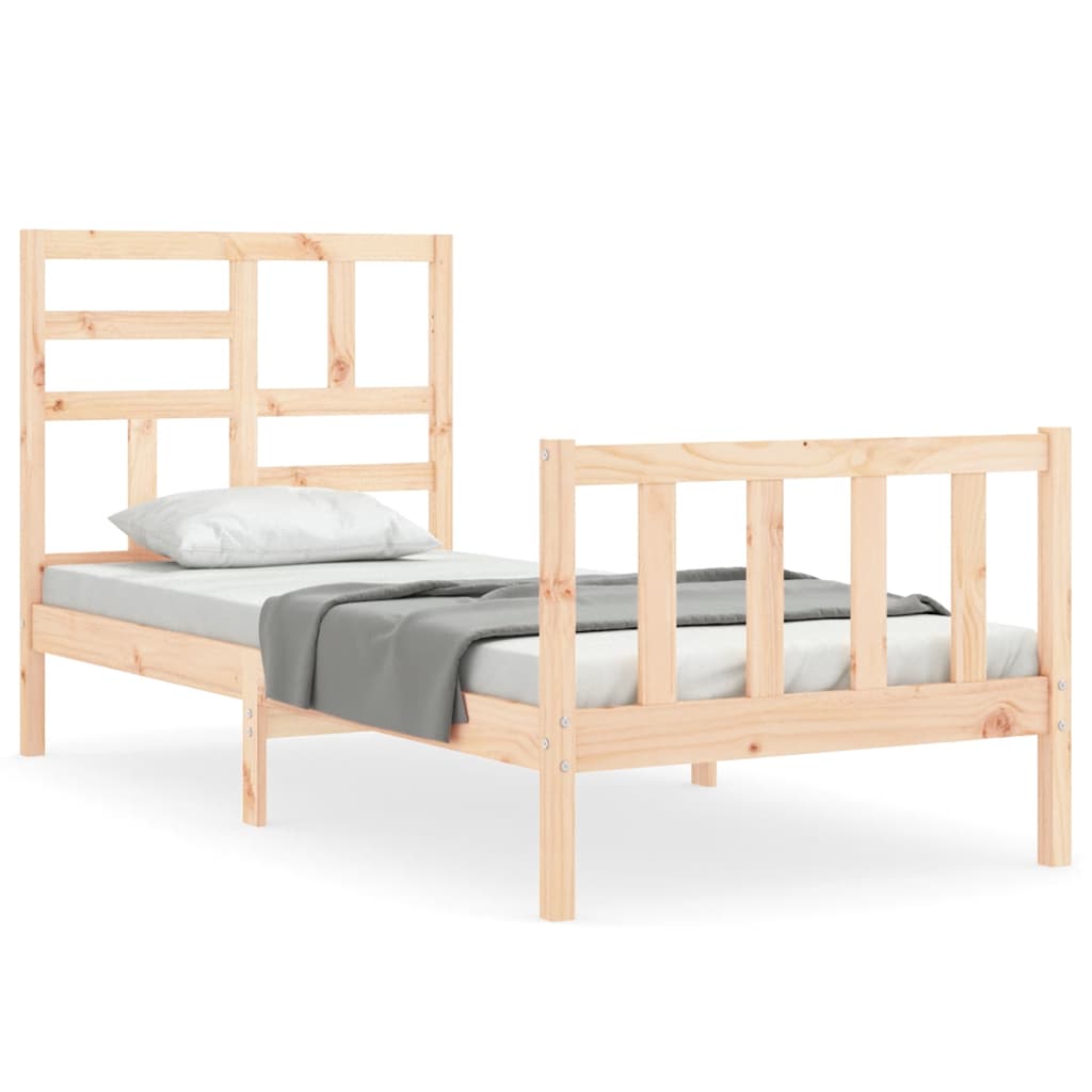 Bed Frame without Mattress 100x200 cm Solid Wood Pine