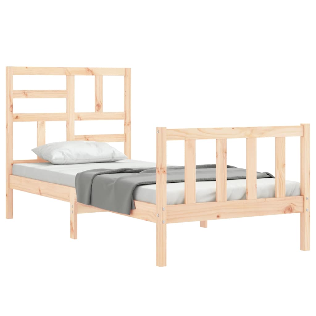 Bed Frame without Mattress 100x200 cm Solid Wood Pine